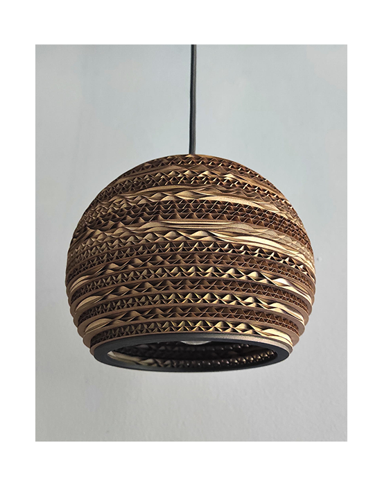 Wisząca lampa z tektury - BUBBLE