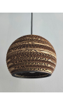 Wisząca lampa z tektury - BUBBLE