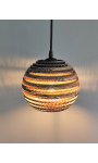 Wisząca lampa z tektury - BUBBLE