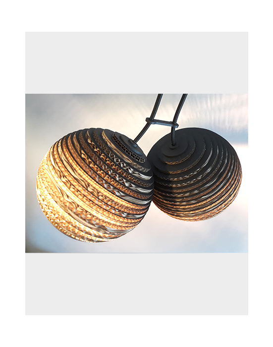Wisząca lampa z tektury - BUBBLES 2