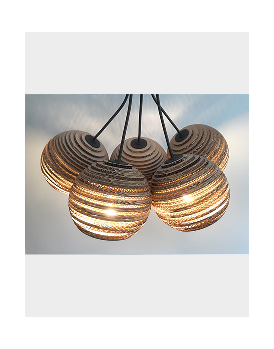 Wisząca lampa z tektury - BUBBLES 5