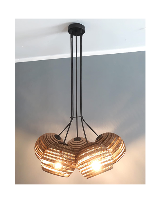 Wisząca lampa z tektury - BUBBLES 5