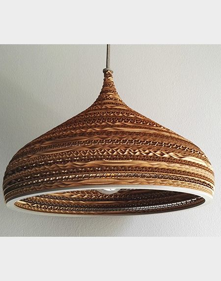 Lampa wisząca z tektury - CONE M