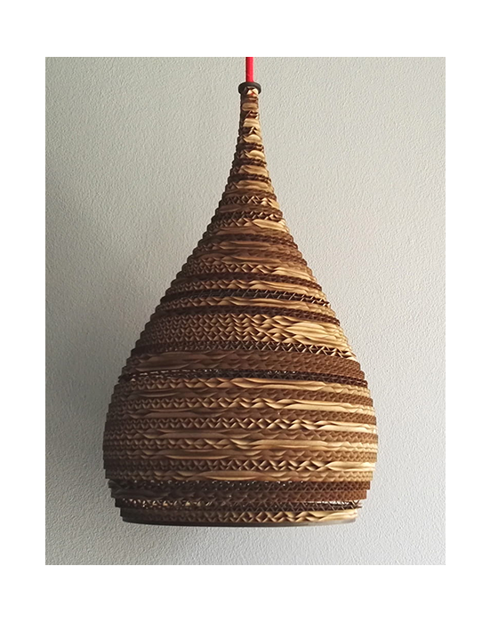 Lampa wisząca z tektury - CONE S