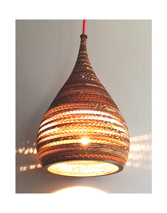 Lampa wisząca z tektury - CONE S