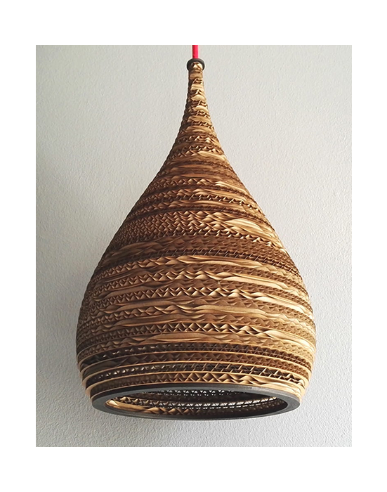 Lampa wisząca z tektury - CONE S