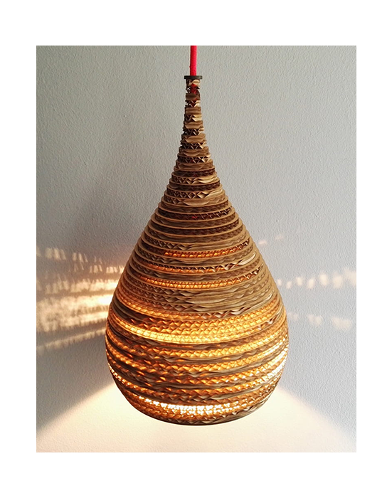 Lampa wisząca z tektury - CONE S
