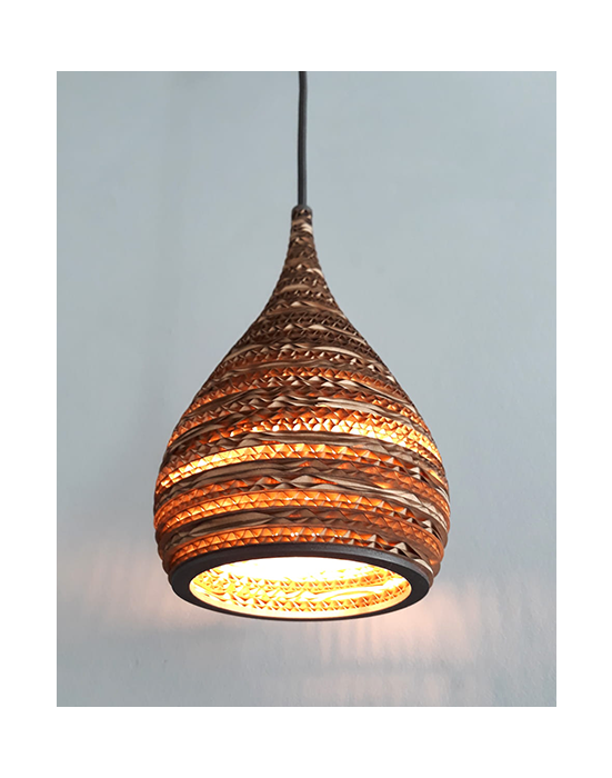 Lampa wisząca z tektury - CONE XS