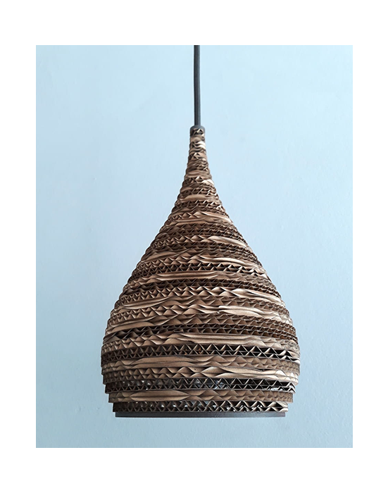 Lampa wisząca z tektury - CONE XS