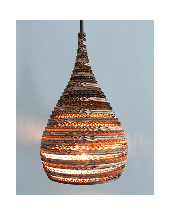 Lampa wisząca z tektury - CONE XS
