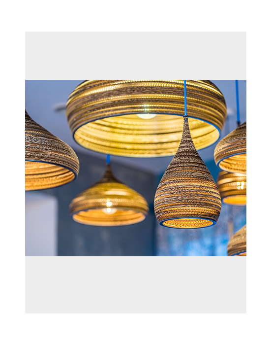 Lampa wisząca z tektury - DOME 60