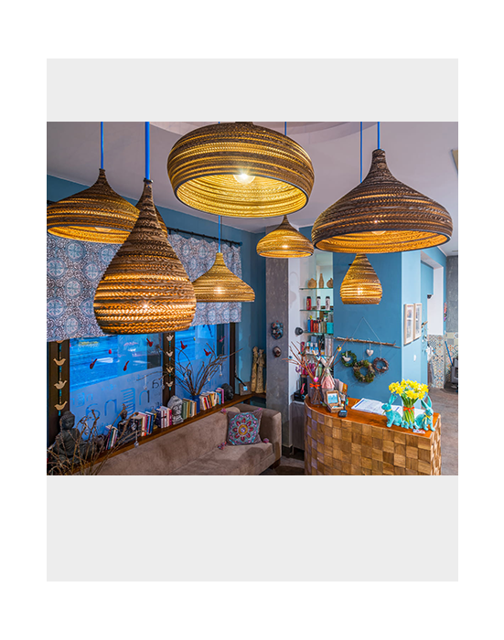 Lampa wisząca z tektury - DOME 60
