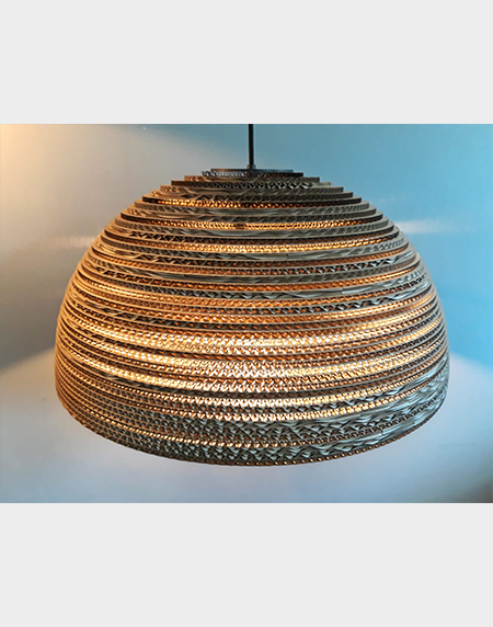 Okrągła lampa wisząca z tektury - HEMISPHERE 55