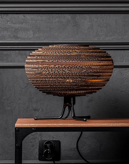 Lampa biurkowa z tektury - ORGANIC L