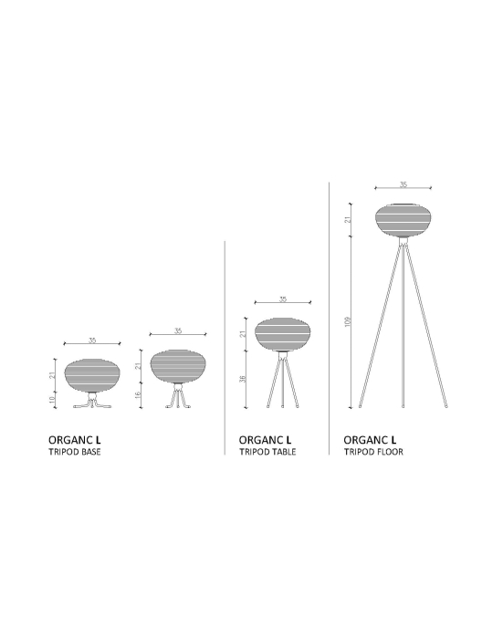 Lampa biurkowa z tektury - ORGANIC L