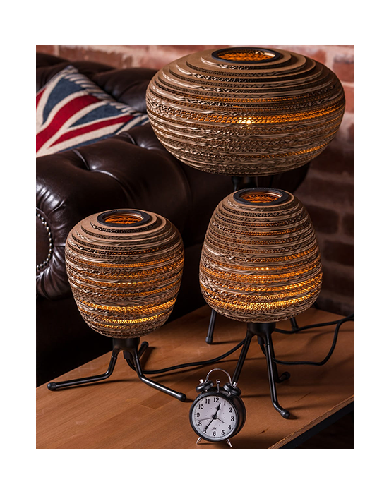 Lampa biurkowa z tektury - ORGANIC L