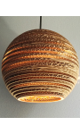 Okrągła lampa wisząca z tektury - SFERA 25