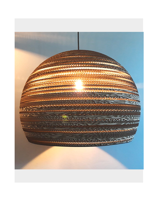 Okrągła lampa wisząca z tektury - SFERA 55