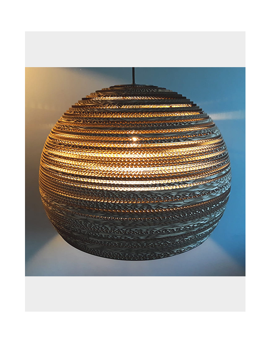 Okrągła lampa wisząca z tektury - SFERA 55