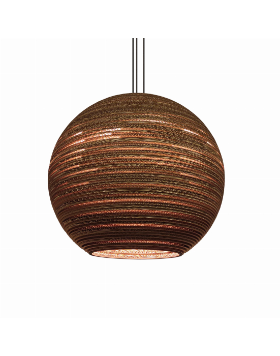 Okrągła lampa wisząca z tektury - SFERA 65