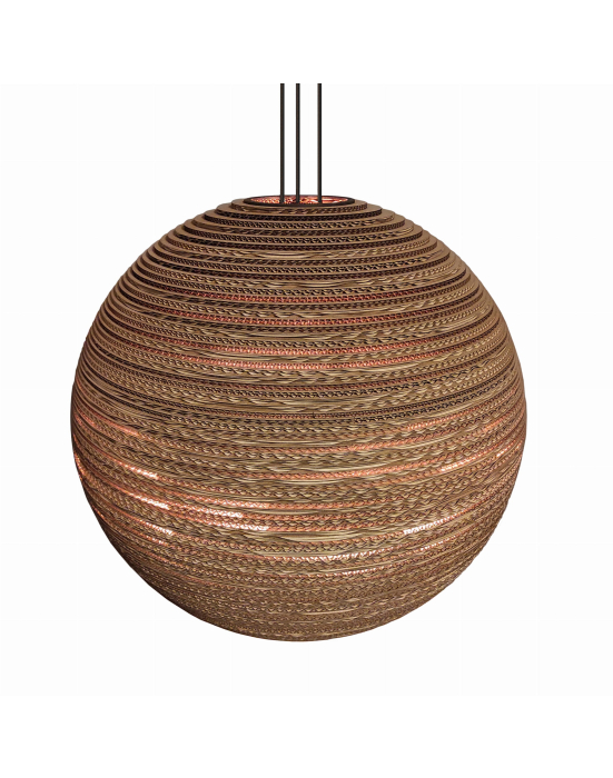 Okrągła lampa wisząca z tektury - SFERA 65