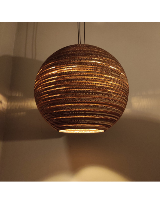Okrągła lampa wisząca z tektury - SFERA 65