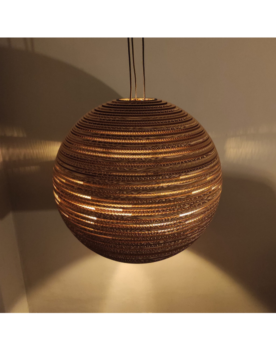 Okrągła lampa wisząca z tektury - SFERA 65
