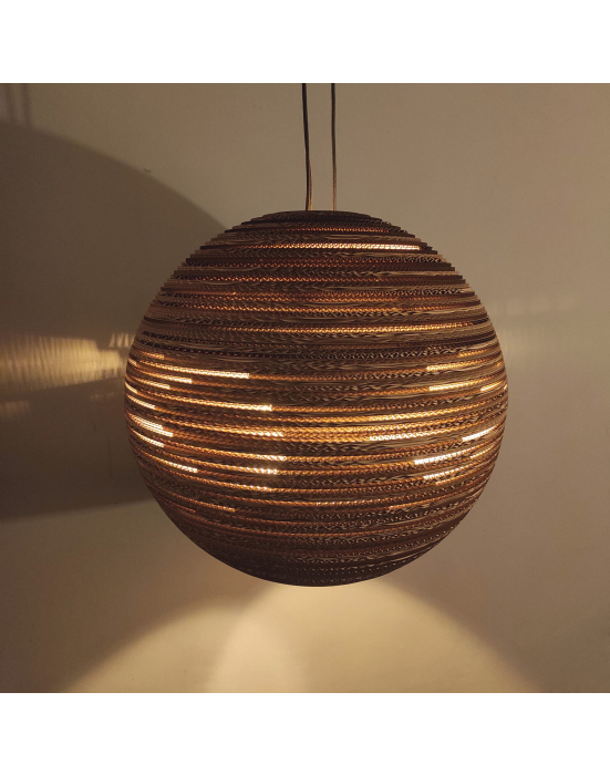 Okrągła lampa wisząca z tektury - SFERA 65