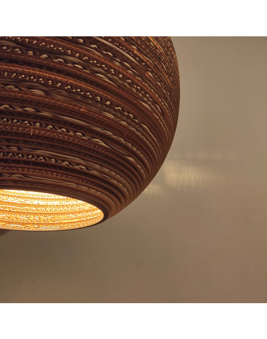 Okrągła lampa wisząca z tektury - SFERA 65
