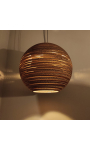 Okrągła lampa wisząca z tektury - SFERA 65