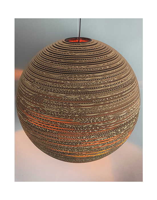Okrągła lampa wisząca z tektury - SFERA 75