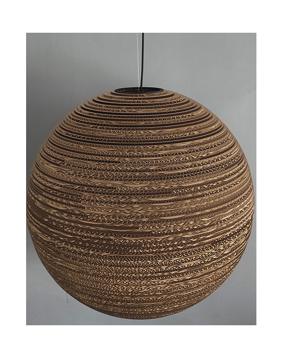 Okrągła lampa wisząca z tektury - SFERA 75