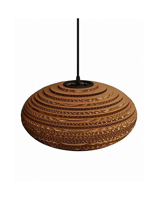 Owalna lampa wisząca z tektury - STONE 35