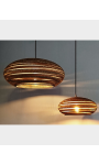Owalna lampa wisząca z tektury - STONE 35