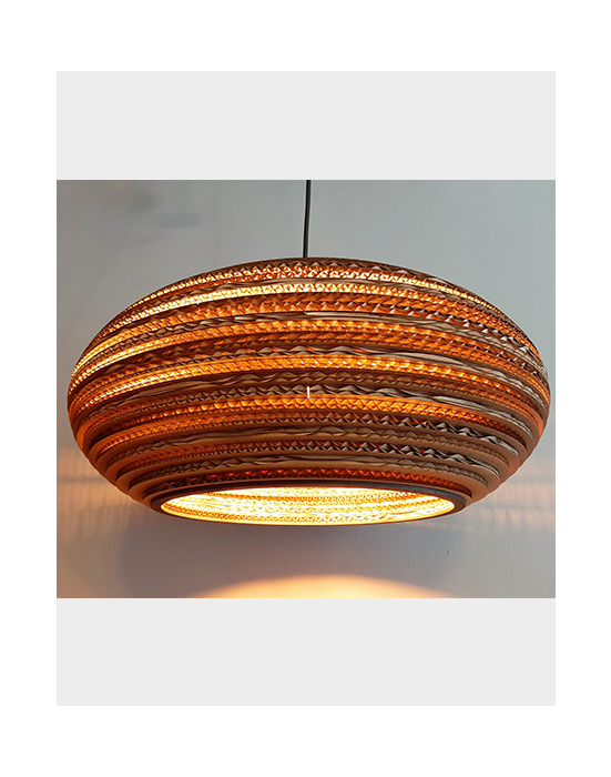 Owalna lampa wisząca z tektury - STONE 45