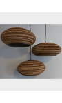 Owalna lampa wisząca z tektury - STONE 45