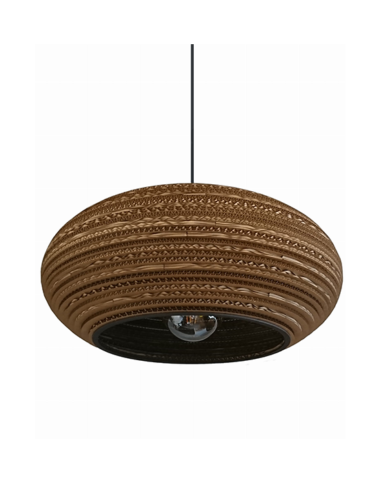 Owalna lampa wisząca z tektury - STONE 55