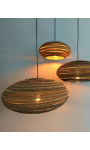 Owalna lampa wisząca z tektury - STONE 55