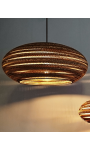 Owalna lampa wisząca z tektury - STONE 55
