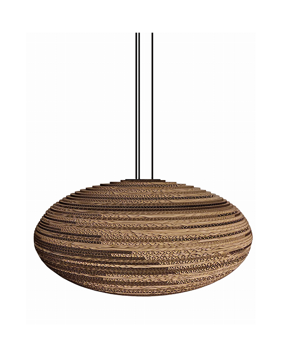 Owalna lampa wisząca z tektury - STONE 70
