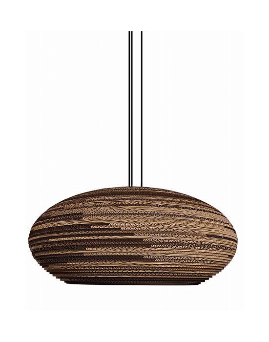 Owalna lampa wisząca z tektury - STONE 70