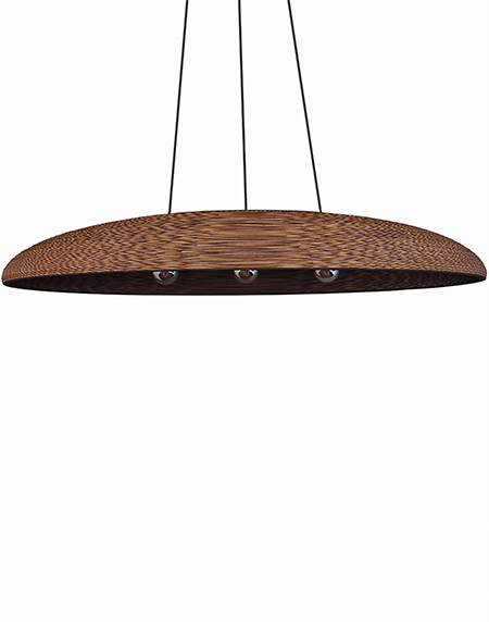 Podłużna lampa wisząca z tektury - TABLO L