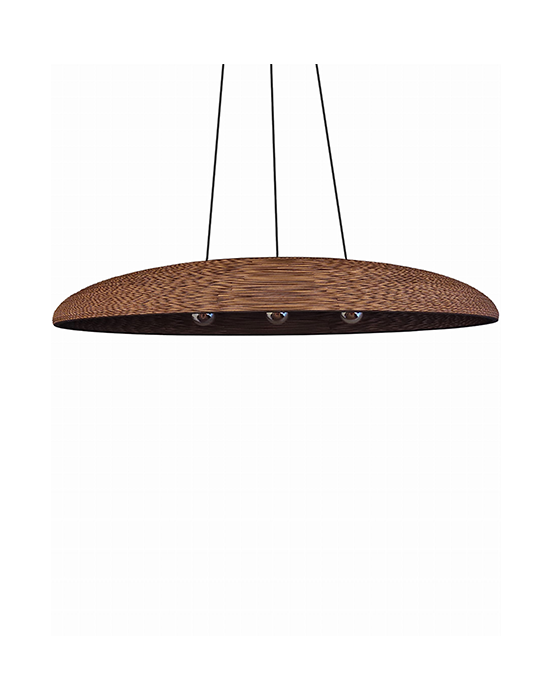 Podłużna lampa wisząca z tektury - TABLO L