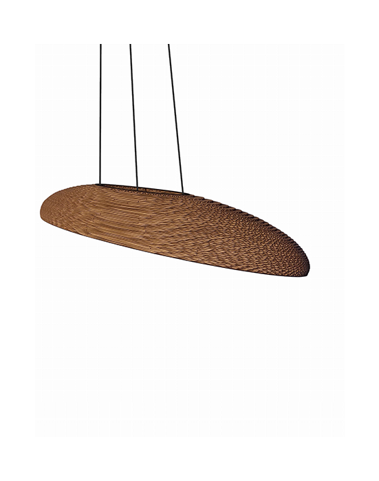 Podłużna lampa wisząca z tektury - TABLO L