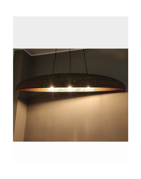 Podłużna lampa wisząca z tektury - TABLO L