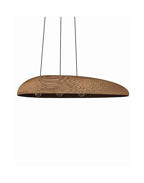 Podłużna lampa wisząca z tektury - TABLO M