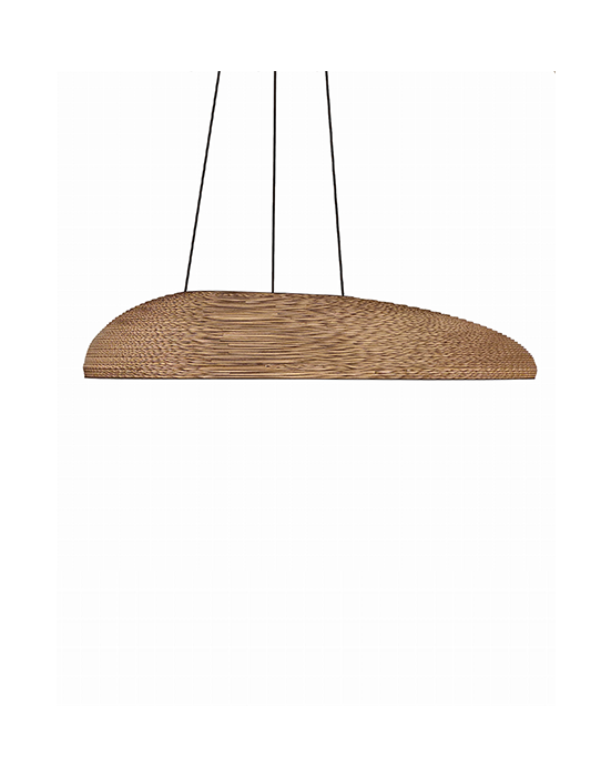 Podłużna lampa wisząca z tektury - TABLO M
