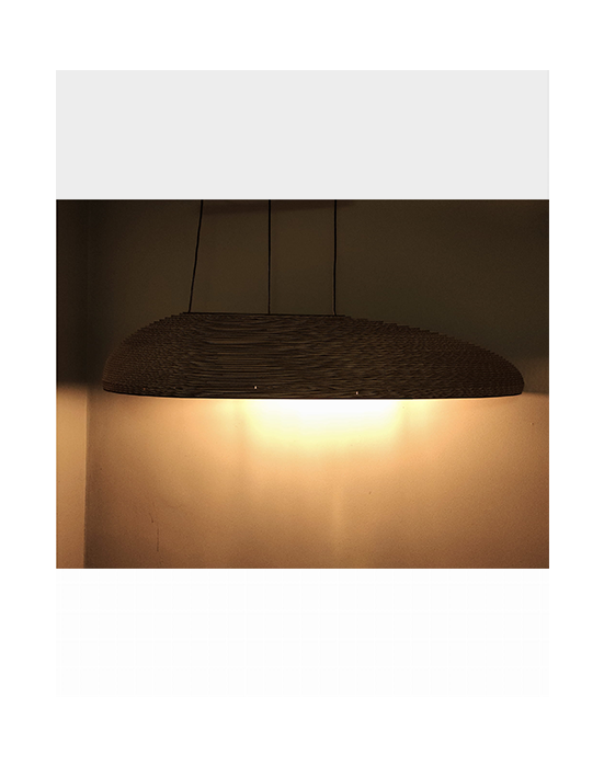 Podłużna lampa wisząca z tektury - TABLO M