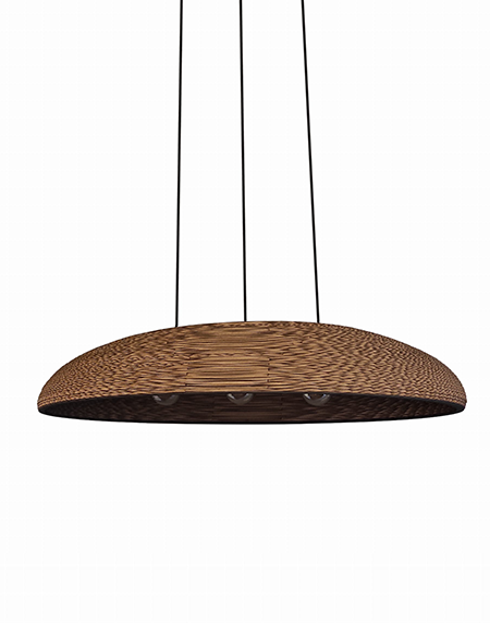 Podłużna lampa wisząca z tektury - TABLO S