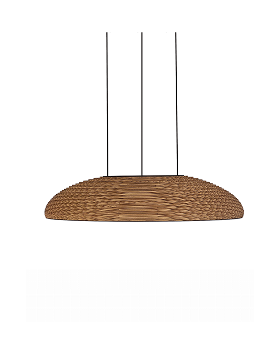 Podłużna lampa wisząca z tektury - TABLO S